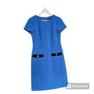 Tommy Hilfiger dress size 4, light blue, shift dress, faux pockets